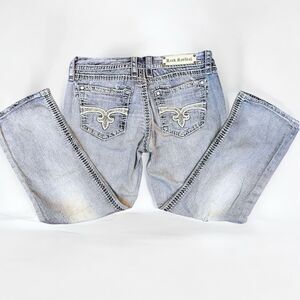 Rock Revival Faded Blue Straight Leg Jeans
